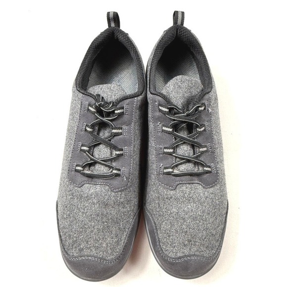 Orthofeet 711 Womens 12 B Charcoal Grey Wool Like Walking Sneakers Comfort Shoes - Picture 2 of 7